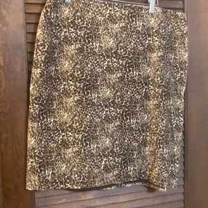 Talbots Animal Print Skirt Size 14